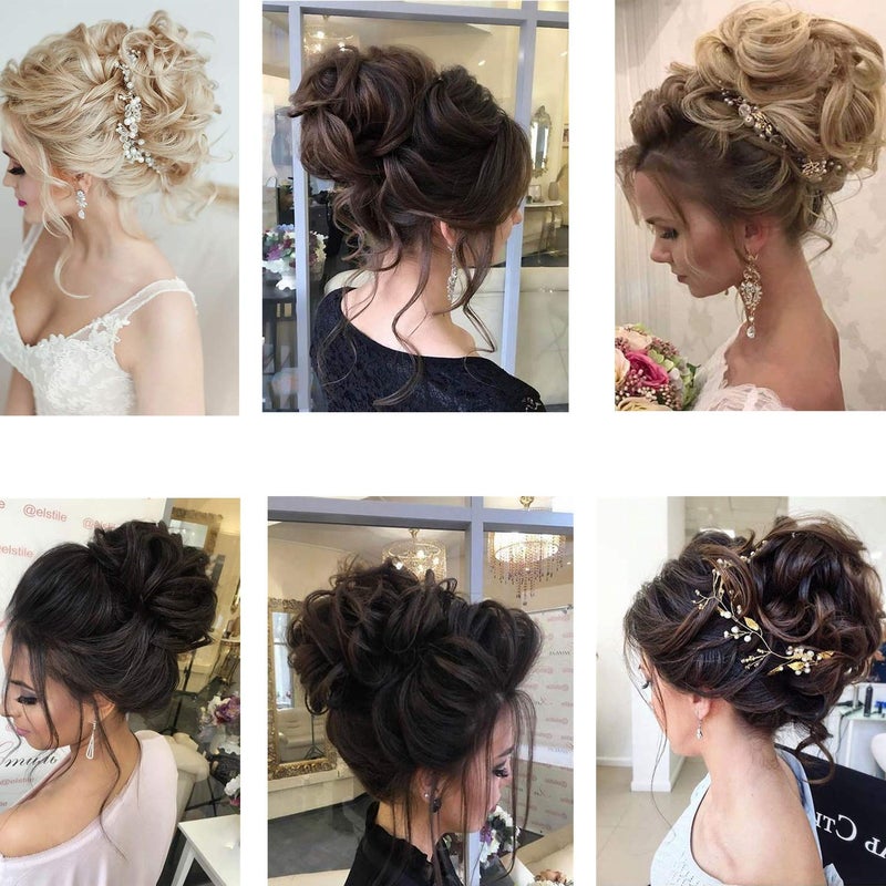 SLLIE Messy Hair Bun Extensions Chignons Hair Hair Scrunchie Scrunchy Updo Hairpiece - Image 5